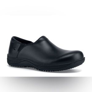 NWT Mozo Black Forza AT women’s 9 stainless steel toe slip on shoe M70816 New